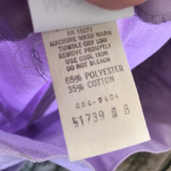 💎 Vintage Lavender Morning Glory Denim Culottes 8 - Picture 5 of 5